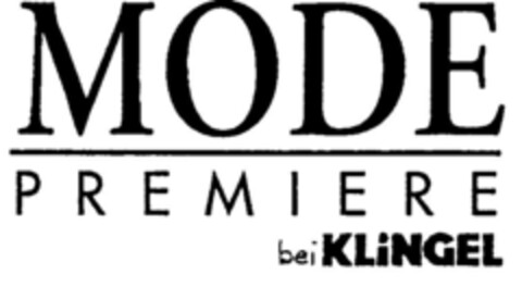 MODE PREMIERE bei KLINGEL Logo (DPMA, 11.09.1996)