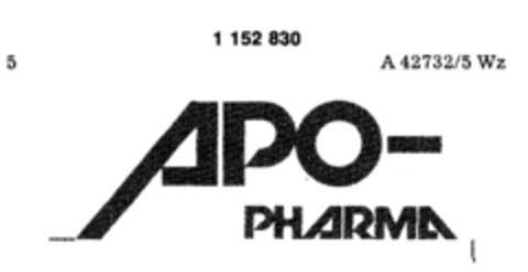 APO-PHARMA Logo (DPMA, 30.03.1987)