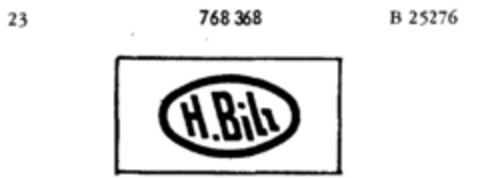 H.Bilz Logo (DPMA, 26.07.1961)