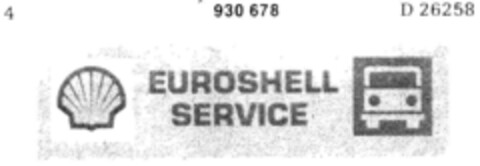 EUROSHELL SERVICE Logo (DPMA, 08.01.1972)
