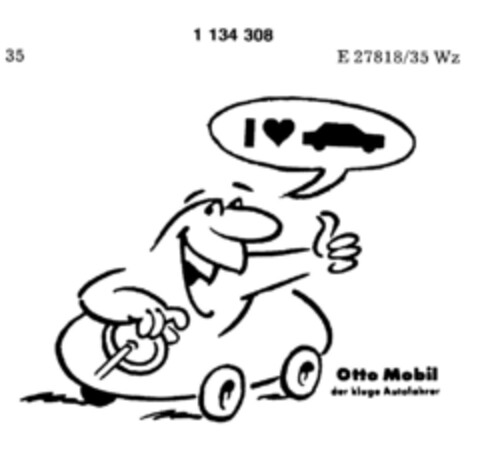 Otto Mobil der kluge Autofahrer Logo (DPMA, 21.07.1988)