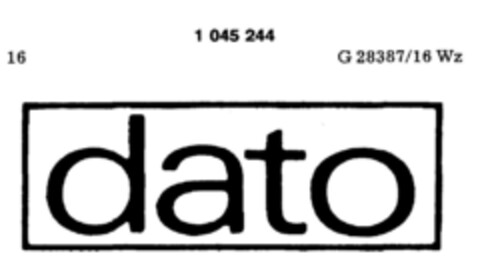 dato Logo (DPMA, 11/19/1980)