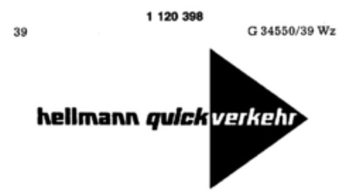 hellmann quick verkehr Logo (DPMA, 18.07.1987)