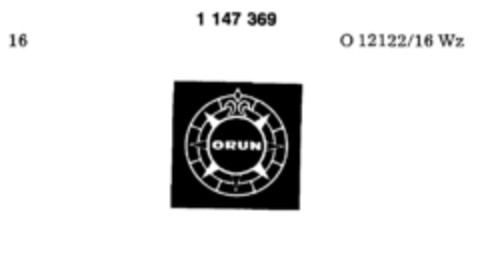 ORUN Logo (DPMA, 06/10/1985)