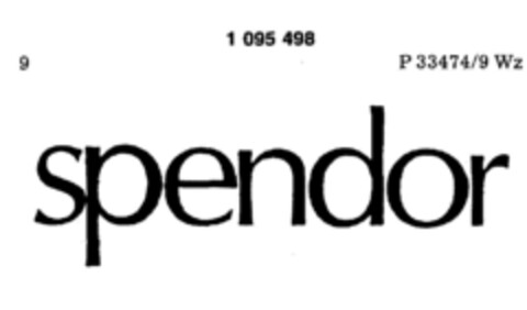 spendor Logo (DPMA, 04.01.1986)