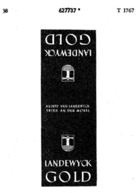 LANDEWYCK G O L D Logo (DPMA, 27.08.1952)