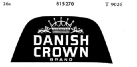 DANISH CROWN BRAND Logo (DPMA, 07/25/1963)