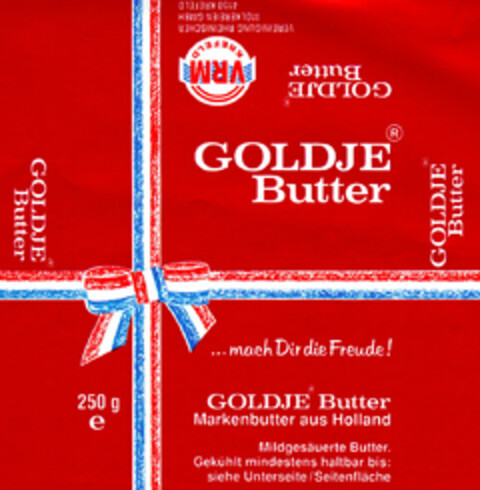 GOLDJE Butter...mach Dir die Freude! Logo (DPMA, 21.11.1992)