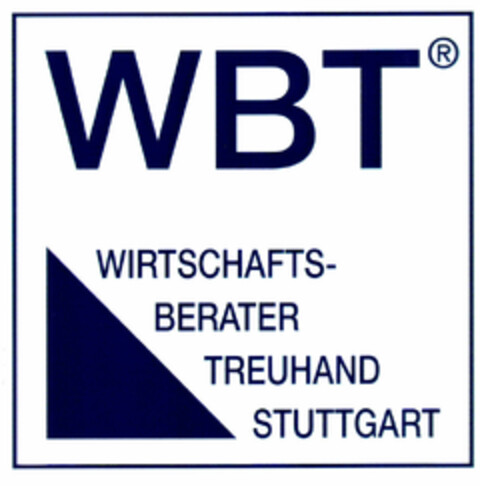 WBT WIRTSCHAFTS-BERATER TREUHAND STUTTGART Logo (DPMA, 04/12/2000)