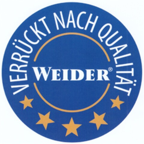 VERRÜCKT NACH QUALITÄT WEIDER Logo (DPMA, 01.06.2011)