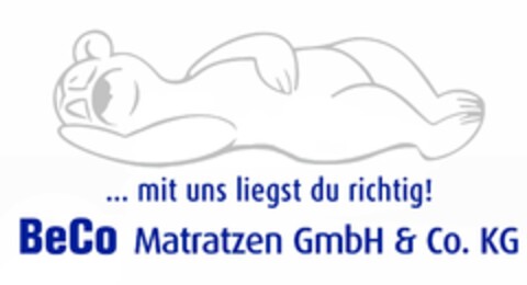 ...mit uns liegst du richtig! BeCo Matratzen GmbH & Co. KG Logo (DPMA, 25.02.2021)