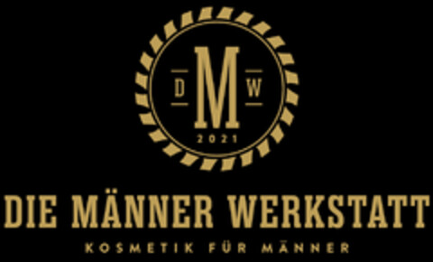 DMW 2021 DIE MÄNNER WERKSTATT KOSMETIK FÜR MÄNNER Logo (DPMA, 21.09.2021)