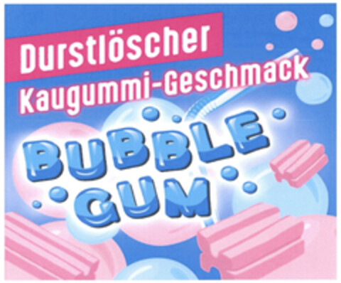 Durstlöscher Kaugummi-Geschmack BUBBLE GUM Logo (DPMA, 02.10.2023)