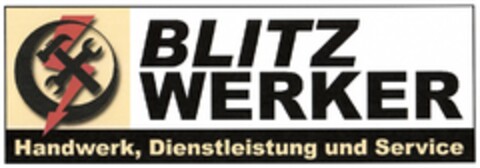 BLITZ WERKER Handwerk, Dienstleistung und Service Logo (DPMA, 06/14/2007)