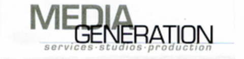 MEDIA GENERATION services studios production Logo (DPMA, 26.09.1998)