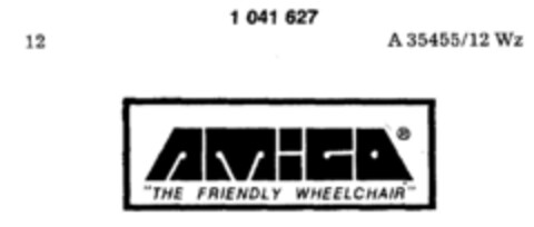 AMIGO "THE FRIENDLY WHEELCHAIR" Logo (DPMA, 02/26/1982)