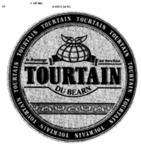 le fromage au torchon TOURTAIN DU BEARN Logo (DPMA, 05.01.1989)