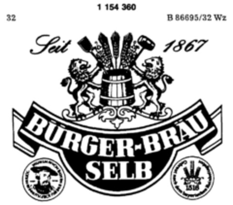 BÜRGER-BRÄU SELB Logo (DPMA, 24.02.1989)