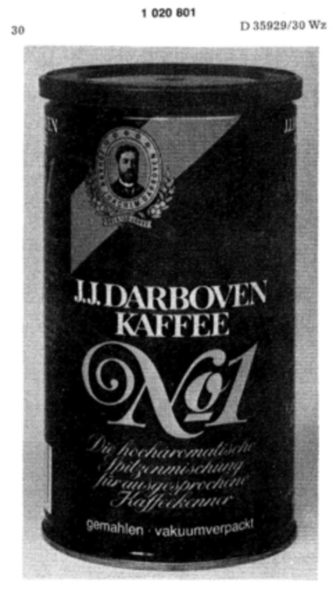 J.J. DARBOVEN KAFFEE Logo (DPMA, 02.02.1981)