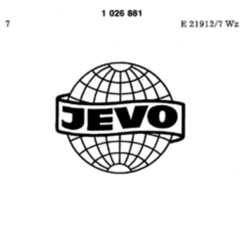 JEVO Logo (DPMA, 12.12.1980)