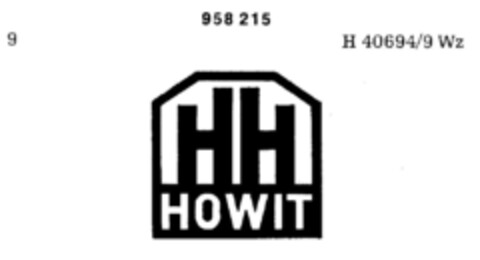 HOWIT Logo (DPMA, 24.07.1975)