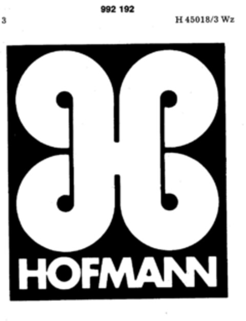 HOFMANN Logo (DPMA, 04.12.1978)