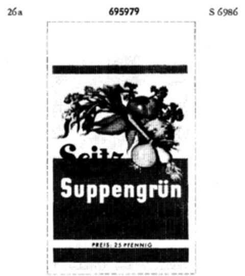 Seitz Suppengrün Naturfrisches Aroma gebrauchsfertig Logo (DPMA, 02/11/1956)