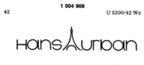 Hans Urban Logo (DPMA, 02.04.1979)