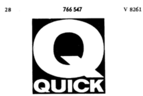 QUICK Logo (DPMA, 22.07.1961)