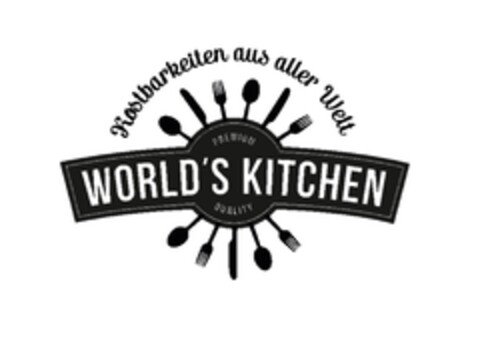 Kostbarkeiten aus aller Welt WORLD'S KITCHEN PREMIUM QUALITY Logo (DPMA, 22.07.2015)