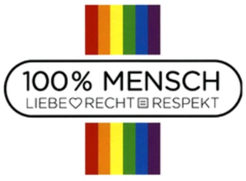 100% MENSCH LIEBE RECHT RESPEKT Logo (DPMA, 19.09.2016)