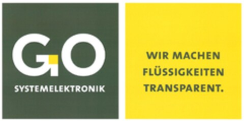 GO SYSTEMELEKTRONIK WIR MACHEN FLÜSSIGKEITEN TRANSPARENT. Logo (DPMA, 11/09/2016)