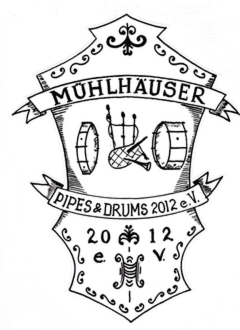 MÜHLHÄUSER PIPES & DRUMS 2012 e.V. Logo (DPMA, 23.02.2016)