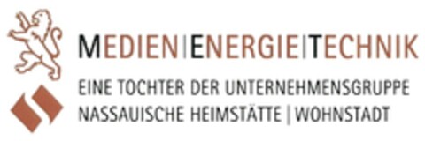 MEDIEN|ENERGIE|TECHNIK EINE TOCHTER DER UNTERNEHMENSGRUPPE NASSAUISCHE HEIMSTÄTTE | WOHNSTADT Logo (DPMA, 13.11.2017)