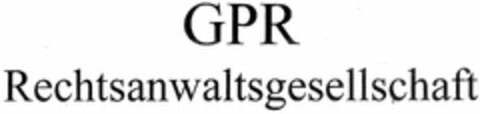 GPR Rechtsanwaltsgesellschaft Logo (DPMA, 09/27/2004)