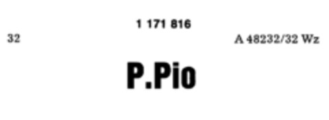 P.Pio Logo (DPMA, 05.06.1990)