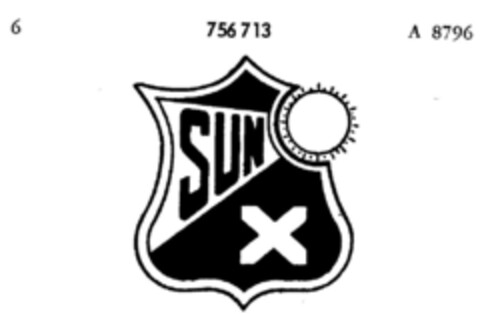 SUN X Logo (DPMA, 13.07.1959)