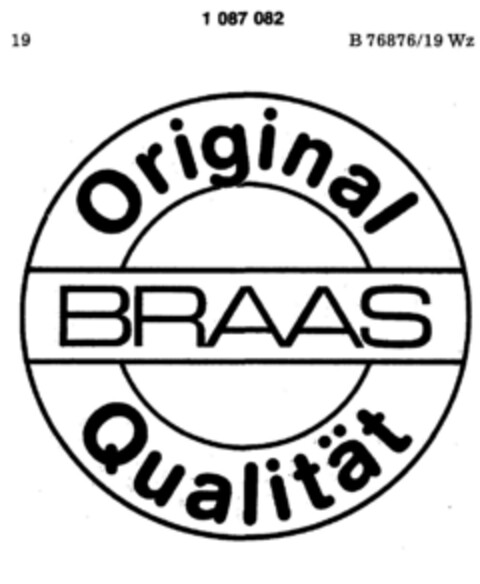 Original Qualität BRAAS Logo (DPMA, 04/25/1985)