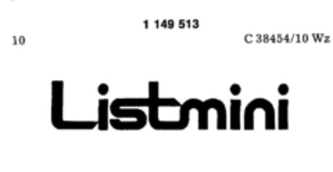 Listmini Logo (DPMA, 12/19/1988)