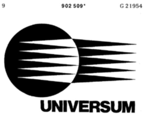 UNIVERSUM Logo (DPMA, 16.11.1972)