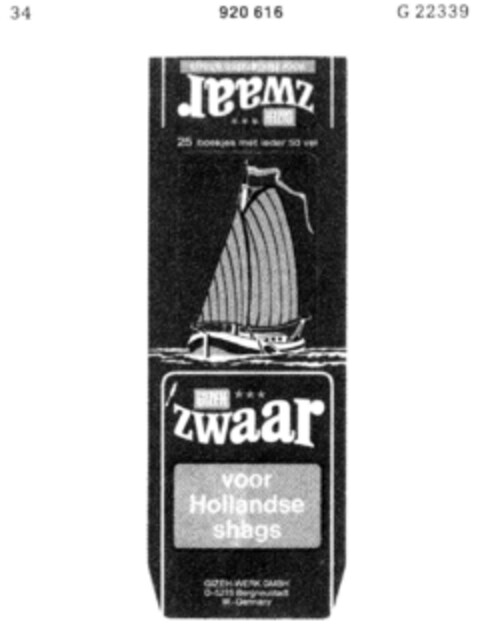 GIZEH zwaar Logo (DPMA, 27.03.1973)