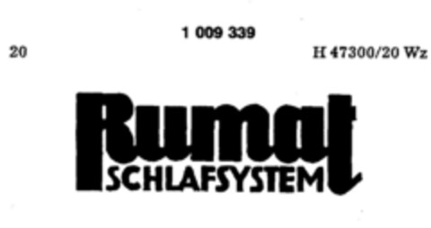 Rumat SCHLAFSYSTEM Logo (DPMA, 22.03.1980)