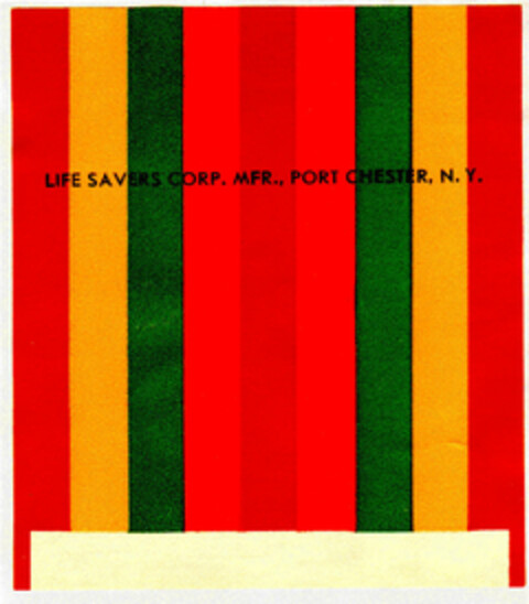 LIFE SAVERS CORP. MFR., PORT CHESTER, N.Y. Logo (DPMA, 28.05.1955)