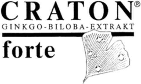 CRATON GINKGO-BILOBA-EXTRAKT forte Logo (DPMA, 03.05.1993)