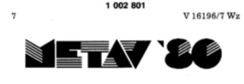 METAV`80 Logo (DPMA, 16.12.1978)