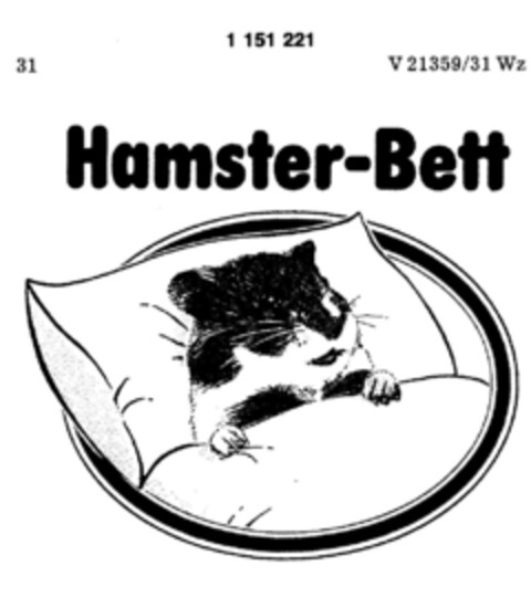Hamster-Bett Logo (DPMA, 14.04.1989)