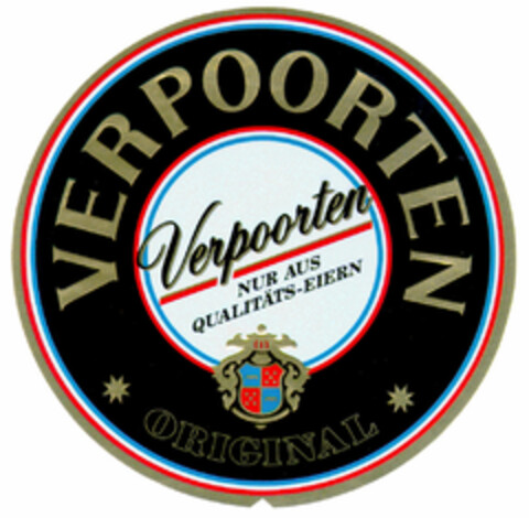VERPORTEN ORIGINAL NUR AUS QUALITÄTS-EIERN Logo (DPMA, 31.03.1999)