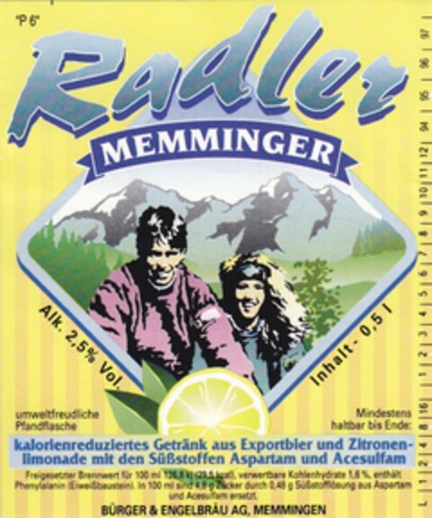 Radler MEMMINGER Logo (DPMA, 30.08.1994)