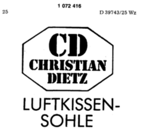 CD CHRISTIAN DIETZ LUFTKISSEN-SOHLE Logo (DPMA, 03.05.1984)