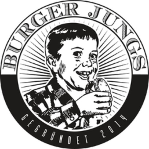 BURGER JUNGS GEGRÜNDET 2014 Logo (DPMA, 30.08.2014)